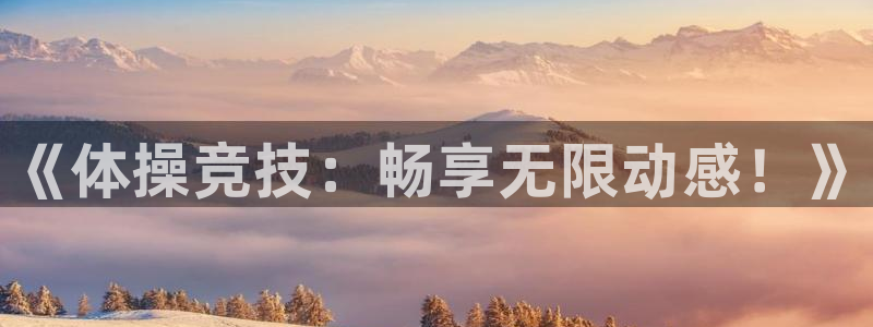 JJB竞技宝官网下载是干嘛的公司：《体操竞技：畅享无